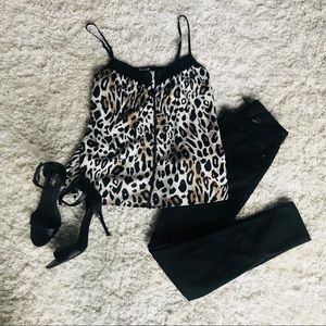 Leopard Tank | Leopard Top | Leopard Zip Tank Top
